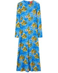 La DoubleJ - Maxikleid Mit Blumen-Print - Lyst