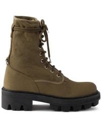 Prada - Lace-Up Lug-Sole Boots - Lyst