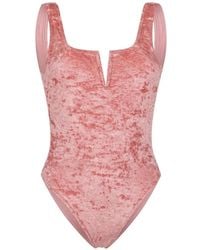 Paramidonna - Elle Velvet-Effect Swimsuit - Lyst