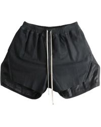 Rick Owens - Drawstring Leather Shorts - Lyst