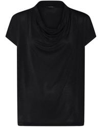 Bruuns Bazaar - Katkabbginae Draped-Neck Short-Sleeve Blouse - Lyst
