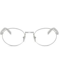Prada - Prb55V Brille Mit Ovalem Gestell - Lyst