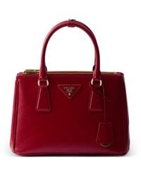 Prada - Galleria Small Patent Saffiano Leather Bag - Lyst