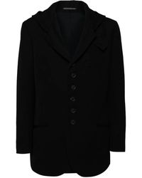 Yohji Yamamoto - Hooded Wool Jacket - Lyst
