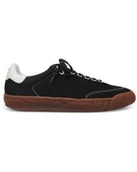 Maison Mihara Yasuhiro - Contrast-Stitching Leather Sneakers - Lyst