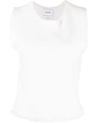 Barrie - Fringe-Trim Knitted Top - Lyst