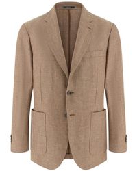 BOGGI - Herringbone Patch Pocket Blazer - Lyst