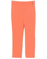 Twinset - Logo-Plaque Slit-Hem Trousers - Lyst