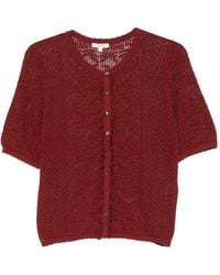 Yerse - Cardigan Perforé À Manches Courtes - Lyst