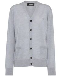 DSquared² - Button-Up V-Neck Cardigan - Lyst
