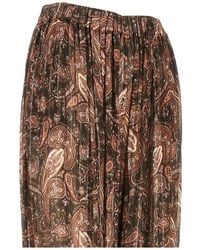 ANDAMANE - Paisley-Print Pleated Trousers - Lyst