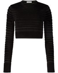 Nina Ricci - Cropped Top With Tonal Stripe - Lyst