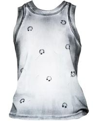 Melitta Baumeister - Graphic-Print Ribbed-Knit Tank Top - Lyst
