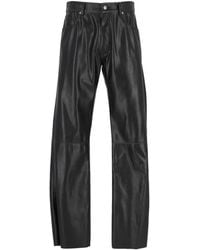 MM6 by Maison Margiela - Leather-Effect Trousers - Lyst