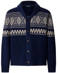 Hackett - Fair Isle Shawl-Collar Cardigan - Lyst