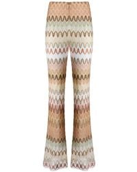 Missoni - Zigzag-Knit Flared Trousers - Lyst