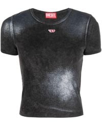 DIESEL - T-ele-n1 T-shirt Met Glitter - Lyst