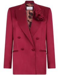 Philipp Plein - Blazer Monopetto Con Applicazione A Fiori - Lyst
