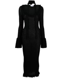 Blumarine - Haut En Maille Nervurée À Volants - Lyst