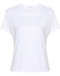 Patrizia Pepe - Katoenen T-shirt Met Logopatch - Lyst