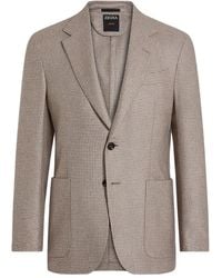 ZEGNA - Houndstooth Pocketed Blazer - Lyst