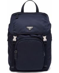 Prada - Re-nylon Triangle Logo Backpack - Lyst
