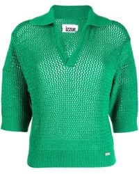 Izzue - V-neck Crochet Jumper - Lyst