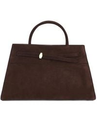 Veronica Beard - Large Dash Bsuede Satchel Bag - Lyst