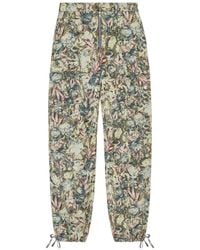 Ganni - Floral-Print Trousers - Lyst