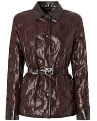 Pinko - Quilted Belted Jacket - Lyst