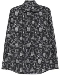 KARL LAGERFELD - Graphic-Print Long-Sleeve Shirt - Lyst