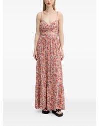 Rip Curl - Las Dalias Floral-Print Tiered Maxi Dress - Lyst