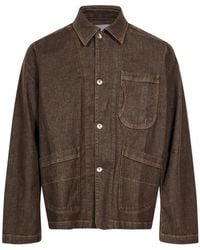 YMC - Construction Contrast-Stitch Denim Jacket - Lyst