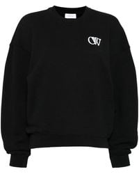 Off-White c/o Virgil Abloh - Ow Logo-print Cotton Sweatshirt - Lyst
