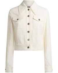 Etro - Paisley-Jacquard Cropped Jacket - Lyst