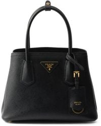 Prada - Double Small Saffiano Leather Bag - Lyst