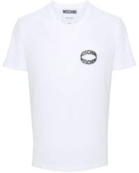 Moschino - T-Shirt En Coton À Logo Imprimé - Lyst