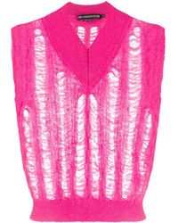 ANDERSSON BELL - Open-knit V-neck Vest - Lyst