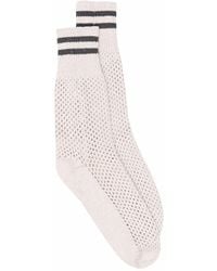 Brunello Cucinelli - Enkelsokken Met Geperforeerd Detail - Lyst