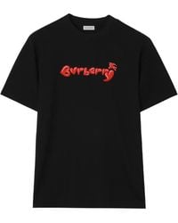 Burberry - Heart Logo Cotton T-Shirt - Lyst