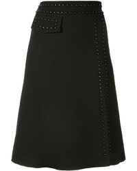 Giambattista Valli Gonna svasata con decorazione - Nero