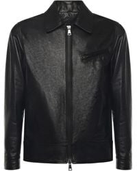 Giuliano Galiano - Chicago Zip-Up Leather Jacket - Lyst