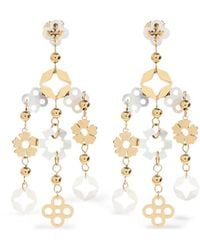 Tory Burch - Small Forget Me Not Chandelier Earrings - Lyst