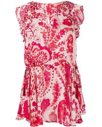 Twin Set Blusa con estampado de cachemira - Rojo