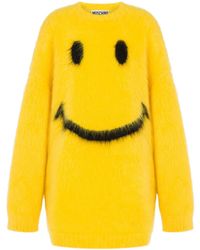 Moschino - Intarsia-Knit Virgin Wool-Mohair Blend Dress - Lyst