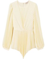 Twinset - Georgette-Bluse mit Falten - Lyst