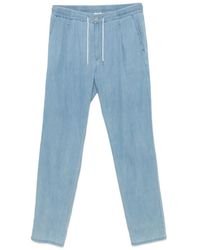 Panicale - Pantalon Plissé À Lien De Resserrage - Lyst