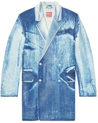DIESEL - Jas Met Dubbele Rij Knopen En Zak - Lyst