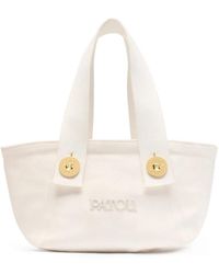 Patou - Small Logo-Embroidered Trapeze-Design Tote Bag - Lyst