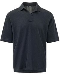Hōsio - Terry-Cloth Short-Sleeved Polo Shirt - Lyst